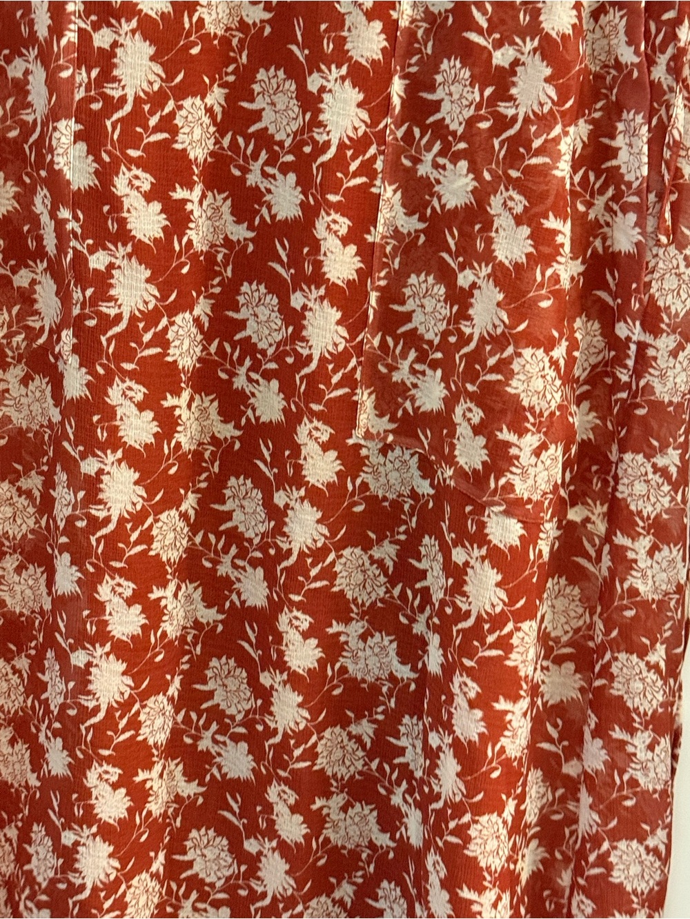 Women's Rag & Bone Elysse Midi Dress in Rust Floral Chiffon Size Small - Picture 5 of 13